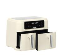 Haden Dual Basket Air Fryer - 9.5L, Cream, Up to 220°C, Dual Cook & SYNC Functions