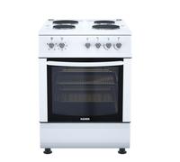 Haden HE61SW 60cm Solid Plate Single Cavity Electric Cooker, White, A Rated