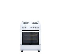 Haden HE61SW 60cm Solid Plate Single Cavity Electric Cooker, White, A Rated