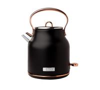 Haden Heritage Black & Copper Cordless Kettle - Traditional Electric Fast Boil Kettle - 3000W, 1.7 Litre
