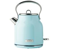 Haden Heritage Blue Electric Kettle - Energy Efficient - Rapid Boil and Boil Dry Protection - Stainless Steel Housing - Retro Kettle - 3000W - 1.7