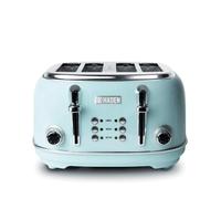 Haden Heritage Toaster - Electric Stainless-Steel Toaster, 1370-1630W, Four Slice, Turquoise