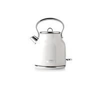 Haden Heritage White Kettle - 1.7L Stylish Retro Stainless Steel Kettle with Rapid Boil Technology, Cordless Design, Perfect for Tea, Coffee, and Everyday Kitchen Use