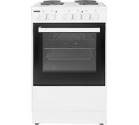 Haden HES63W Single Oven Electric Cooker with Solid Plate Hob - White White