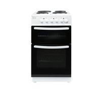 Haden HEST50W 50cm Electric Solid Plate Twin Cavity Cooker, White