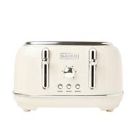 Haden Highclere Retro 4 Slice Toaster, Cord Storage, Coated Stainless Steel, Cream - 197252