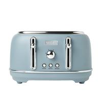 Haden Highclere Blue Toaster 4 Slice - Adjustable Browning Control - Removable Crumb Trays - Easy To Clean 4 Slice Toaster - Cord Storage - Stainless Steel Coated Housing Toaster
