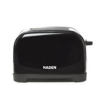 Haden Iver Black Toaster 2 Slice - Compact Design with 6 Browning Settings & Anti-Jam Function - 2 Slice Toaster Wide Slot - Easy to Clean with Removable Crumbs Tray - 700W