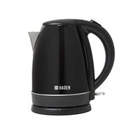 Haden Iver Black Kettle - 1.7L Cordless Kettle with Rapid Boil Technology, Stainless Steel, Lightweight, Low Wattage - Ideal Electric Kettle for Home, Office, Dorm, and University Essentials Kitchen