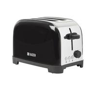 Haden Iver Black Toaster 2 Slice - Compact Design With 6 Browning Settings & Anti-Jam Function