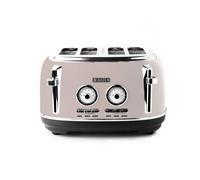 Haden Jersey Putty Retro 4 Slice Toaster - 4 Slot Toaster with Dual Control & Adjustable Browning - Stainless Steel Housing - Essential Kitchen