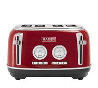 Haden Jersey Retro 4 Slice Toaster, Coated Stainless Steel, Red