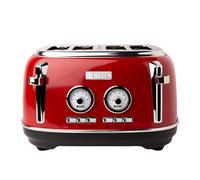 Haden Jersey Retro Wide Slot 4 Slice Toaster, Dual Control & Adjustable Browning