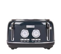 Haden Jersey Steel Blue Toaster 4 Slice ? Dual Control With Adjustable Browning Controls - Self Centring Function - Reheat And Defrost Functions ?