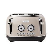 Haden Jersey Retro 4 Slice Toaster, Coated Stainless Steel, Putty Beige - 198747