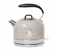 Haden Jersey Stainless Steel Kettle - 3000W Rapid Boil Technology, Ergonomic Design, BPA-Free, Safety Features, and Stylish Chrome Detailing, Putty