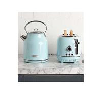 Haden Pack of 2 Heritage Turquoise 1.7Lt Kettle & 2 Slice Toaster Clear