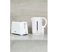 Haden Pack of 2 Pifco Essentials White 1.7Lt Kettle & 2 Slice Toaster White