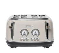 Haden Jersey Retro 4 Slice Toaster, Coated Stainless Steel, Putty Beige - 198747