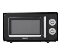 Haden 17L Retro Microwave, 700W Power Output, Black Finish, Manual Control Dials