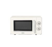 Haden Retro Microwave Oven, 17L Capacity, 700W Power, Manual Dial Control, 6 Power Levels, 30 Minute Timer, Glass Turntable, Ivory Color, Countertop Installation
