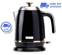 Haden Salcombe 1.7L Black Copper Cordless Kettle Fast Boil 3KW Free P&P