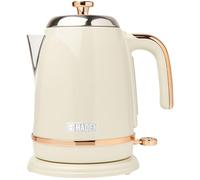 Haden Salcombe Cordless Kettle - Electric Kettle, 3000W, 1.7 Litre, Cream & Copper - CE04