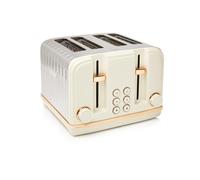Haden Salcombe Cream & Copper 4 Slice Toaster in Beige Haden Beige