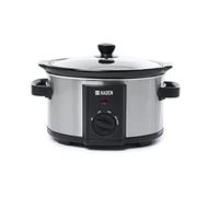 Haden Slow Cooker - 3.5 litres Removable Ceramic Pot with Glass Lid - 3 Temperature Settings, Stainless Steel Wrap Housing, Perfect for 2-4 People.