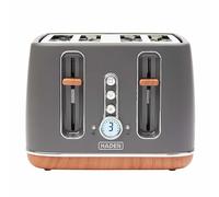 Haden Toaster Dorchester 4 Slice Stainless Steel LCD Display Grey