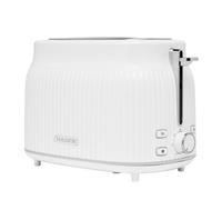 Haden York 2 Slice Toaster, Extra-Wide Slots, Coated Stainless Steel, White - 211255