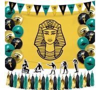 Hades Egyptian Party Decorations - Ancient Egyptian Photo Props Décor - Egypt Balloons Garlands Backdrop - Birthday Party Supplies for Adults Kids