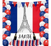 Hades French Party Decor - Paris Party Decorations - France Party Decorations - French Flag Decorations - Bastille Day Decor - French Themed Decorations - Birthday Theme Party Supplies Adults and Kids
