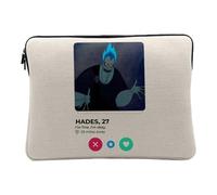 Hades Hell Social Network Meeting Love 10 Inch Laptop Case for Computer and Tablet Linen Look Printed in France