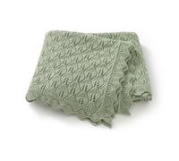 Hadetoto Cotton Baby Cellular Blanket, 100 x 80cm (Light Green)