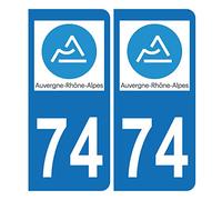HADEXIA Car Number Plate Sticker 74 Auvergne RH™ne Alpes BIS