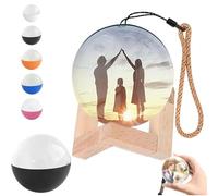 Hadghdf Lumiorb WiFi Crystal Ball, 2.76" Wi-Fi Crystals Videos Sphere, 3D Video & Photo Memory Sphere, Xmas Memory Spheres Ultrasound Ornaments, Custom Memory-Sphere Lamp for Photos & Videos (Black)