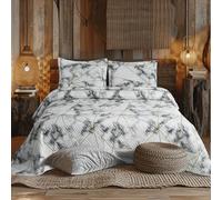 Hadi London 3Pcs Patchwork Quilted Bedspreads with 2 Shams | Reversible Floral Print | Lightweight Quilt Comfort | Fits Double and King Size Beds 220x240cm | 30 Unique Designs (MILAN-101)