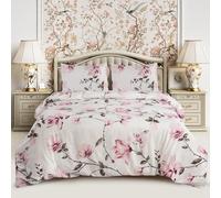 Hadi London 4 Piece Bedding Set Duvet Cover Fitted Sheet with Pillow Cases Soft Brushed Microfibre Printed Complete Bed Sets in Single Double and King Size (MADRID-119, Double)