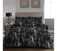 Hadi London 4 Piece Bedding Set Duvet Cover Fitted Sheet with Pillow Cases Soft Brushed Microfibre Printed Complete Bed Sets in Single Double and King Size (MADRID-108, Single)
