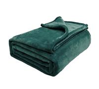 Hadi London 400 GSM Fleece Throw Blanket Ultra Soft Cosy Warm Fluffy Blanket for Sofa & Bed, Lightweight Premium Throw for Adults Single & Double Size 10 Colours (FOREST-GREEN, DOUBLE (150 X 200 cm))