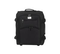 Hadi London Hand Carry Luggage Case Trolley on Wheels Carry-Ons Flight Approved Cabin Suitcase 1.9 kg Lightweight Suitcases Large 37 Liters Travel Bags with Size 47 cm x 36 cm x 20 cm (Black)