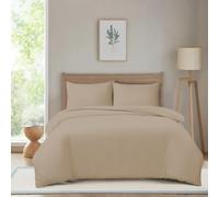 Hadi London Microfibre Duvet Cover Set Single Double King Soft Breathable Brushed Bedding Set Quilt Cover with 2 Matching Pillowcase (Mocha, King)