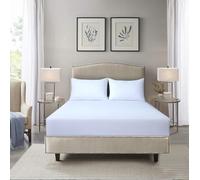 HADI LONDON Microfibre Fitted Sheet Single Double King and Super King - 16 inch (40 cm) Extra Deep Pocket Soft Plain Dyed Brushed Shrinkage and Fade Resistant Bed Sheet (White, Super King)