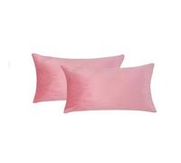 HADI LONDON Velvet Cushion Covers Set of 2 Sakura Rectangle Cushions Cover for Sofa Bedroom Living Room with Invisible Zipper Fit Up to 30 x 51 cm OR 12x20 inch inner