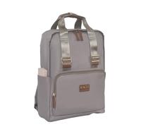 HADI LONDON Waterproof Backpack Rucksack for Mens, Womens, School Girls and Boys Travel, Laptop Fashion Bags With Earphone Hole and USB Charging Port (Grey)
