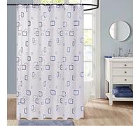 Hadi London Waterproof Shower Curtain with Hooks - 180x180cm | 16 Colors | Fabric & Plastic Variants | Durable, Quick-Dry & Mold-Resistant | Elegant Bathroom Decor (VINTAGE-SILVER)