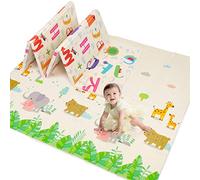 Hadibio Baby Play Mat, Foam Waterproof Playmat Reversible Large Floor Crawling Mat for Children, Toddlers & Babies, Yoga Mat Picnic Mat Play Mats for Bedroom, Nursery, Playroom or Park, 180 x 200 cm