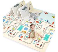 Hadibio Baby Play Mat, Foam Waterproof Playmat Reversible Large Floor Crawling Mat for Children, Toddlers & Babies, Yoga Mat Picnic Mat Play Mats for Bedroom, Nursery, Playroom or Park, 180 x 200 cm