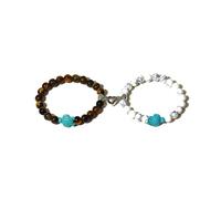 hadico Sea Turtle Bracelet For Women Men Natural Stone Bead Beach Good Luck Fashion Matching Couple Bracelets For Party Birthday Christmas Gifts, Adjustable, Copper, no gemstone